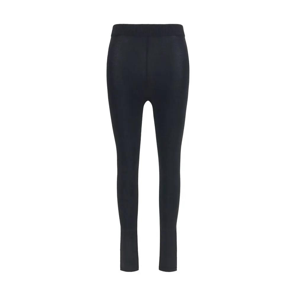 Balenciaga Black Viscose Leggings