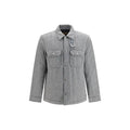 Woolrich Gray Wool Oves Aries Full-Length Jacket
