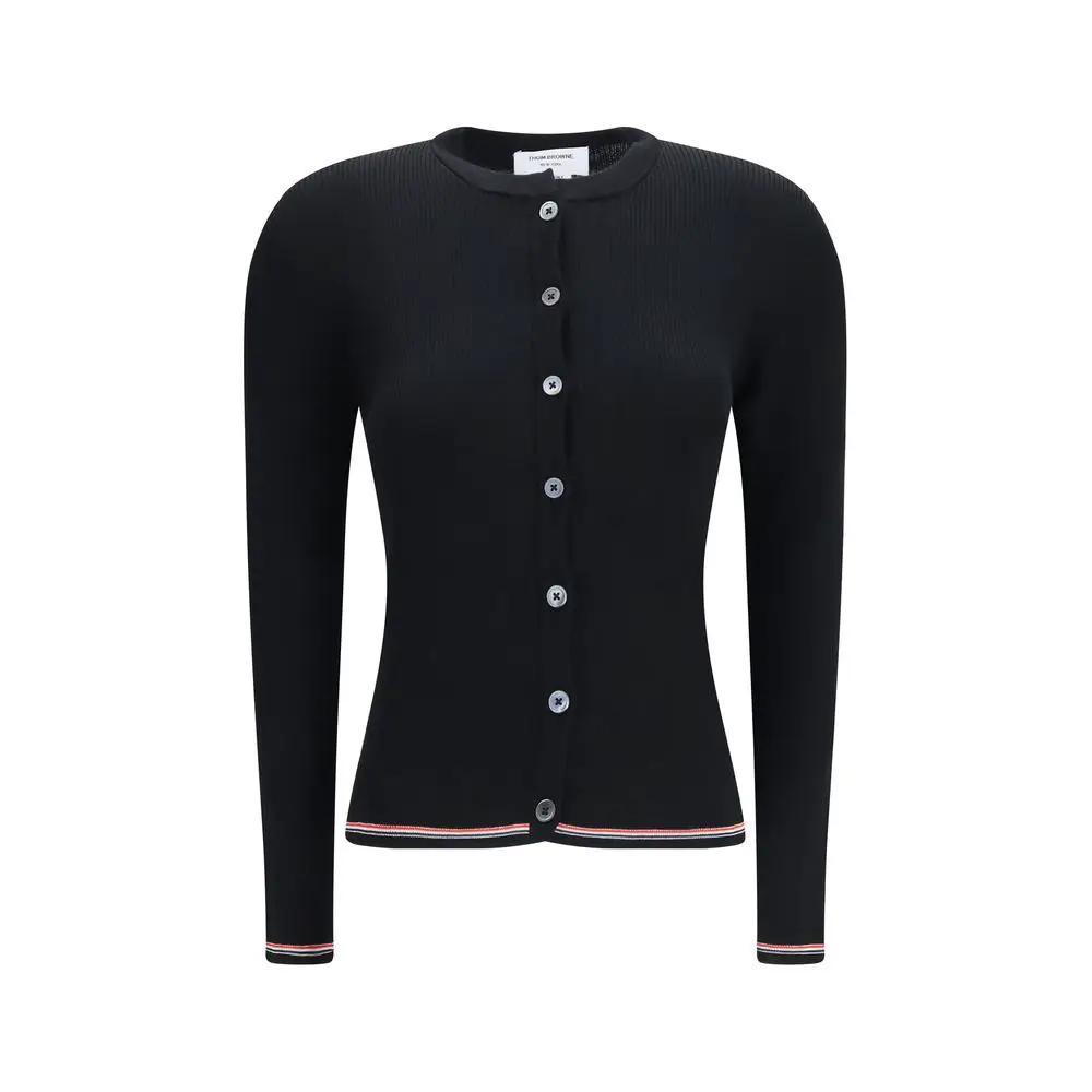 Thom Browne Thom Browne Black Wool Oves Aries Cardigan
