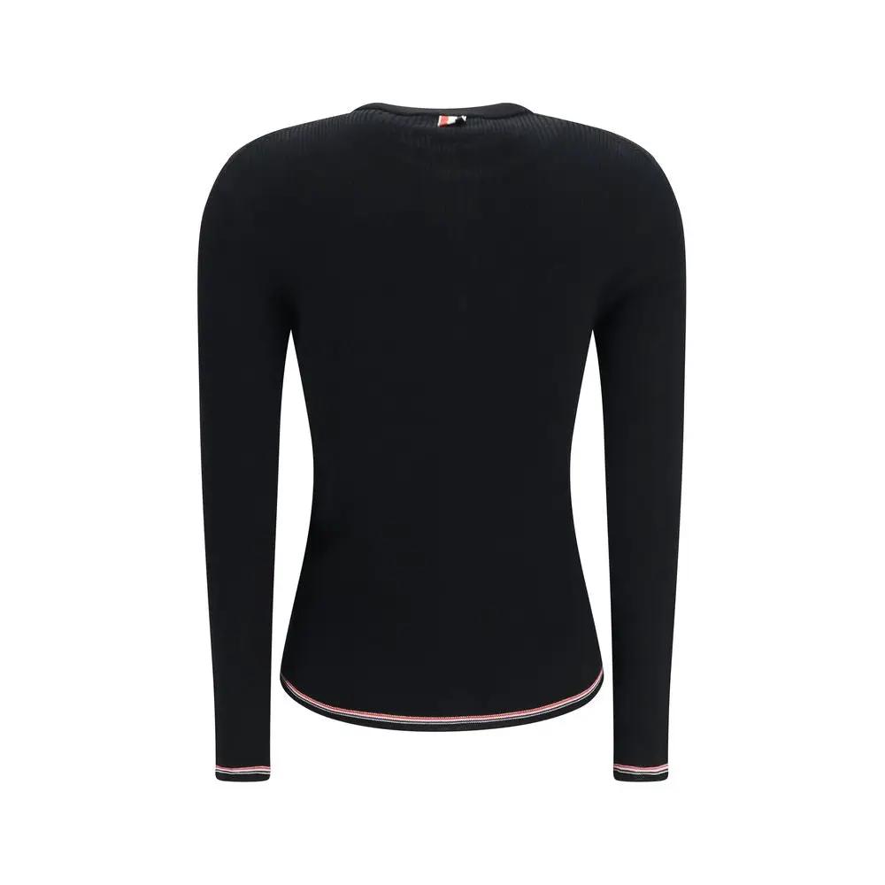 Thom Browne Thom Browne Black Wool Oves Aries Cardigan