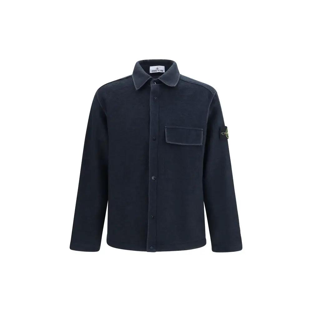 Chemise Stone Island en polyamide bleu