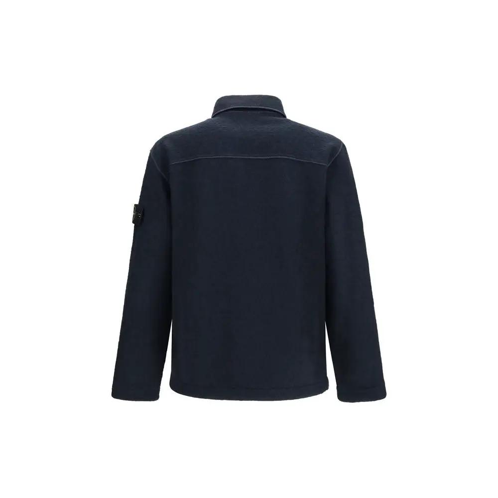 Stone Island Blue Polyamide Shirt