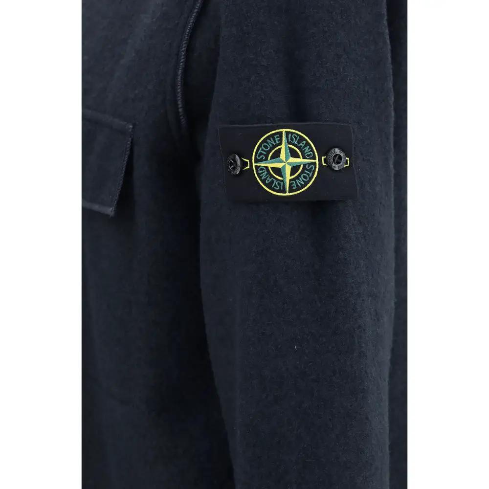 Chemise Stone Island en polyamide bleu