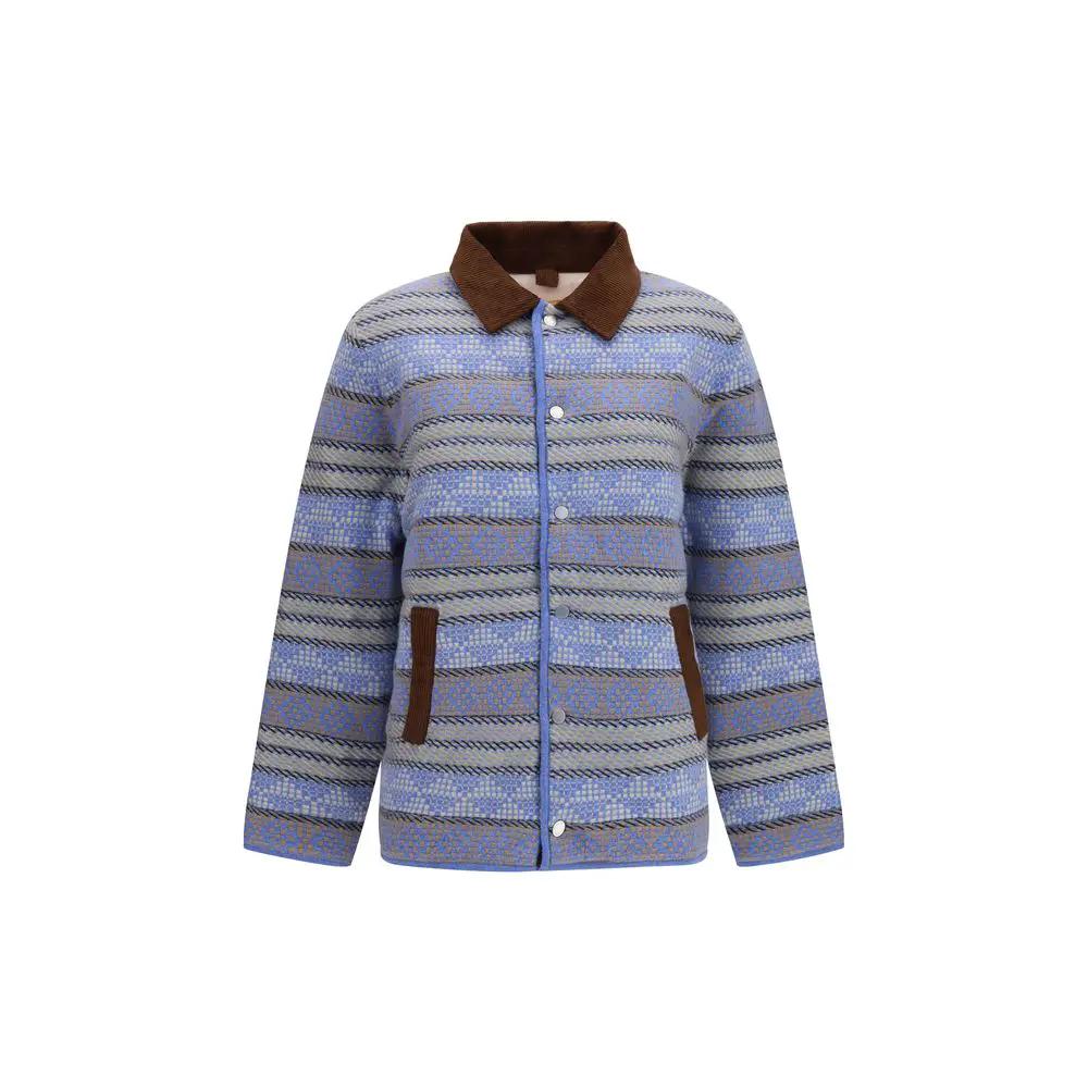 Veste longue en laine bleue Oves Aries Guest in Residence