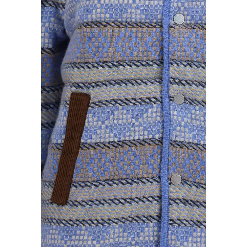 Veste longue en laine bleue Oves Aries Guest in Residence