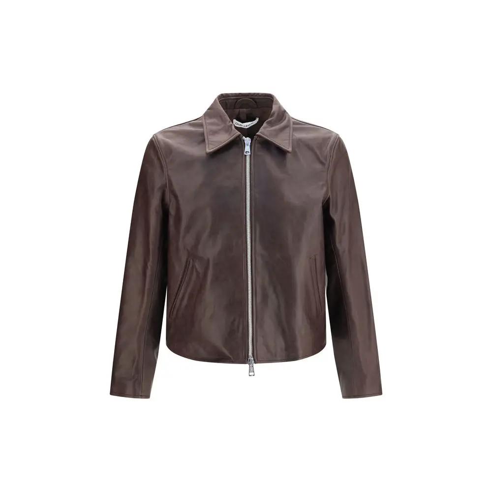 Our Legacy Brown Calf Leather Bos Taurus Leather Jacket