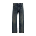 Off-White Off-White Blue Cotton Straight-Leg Jeans