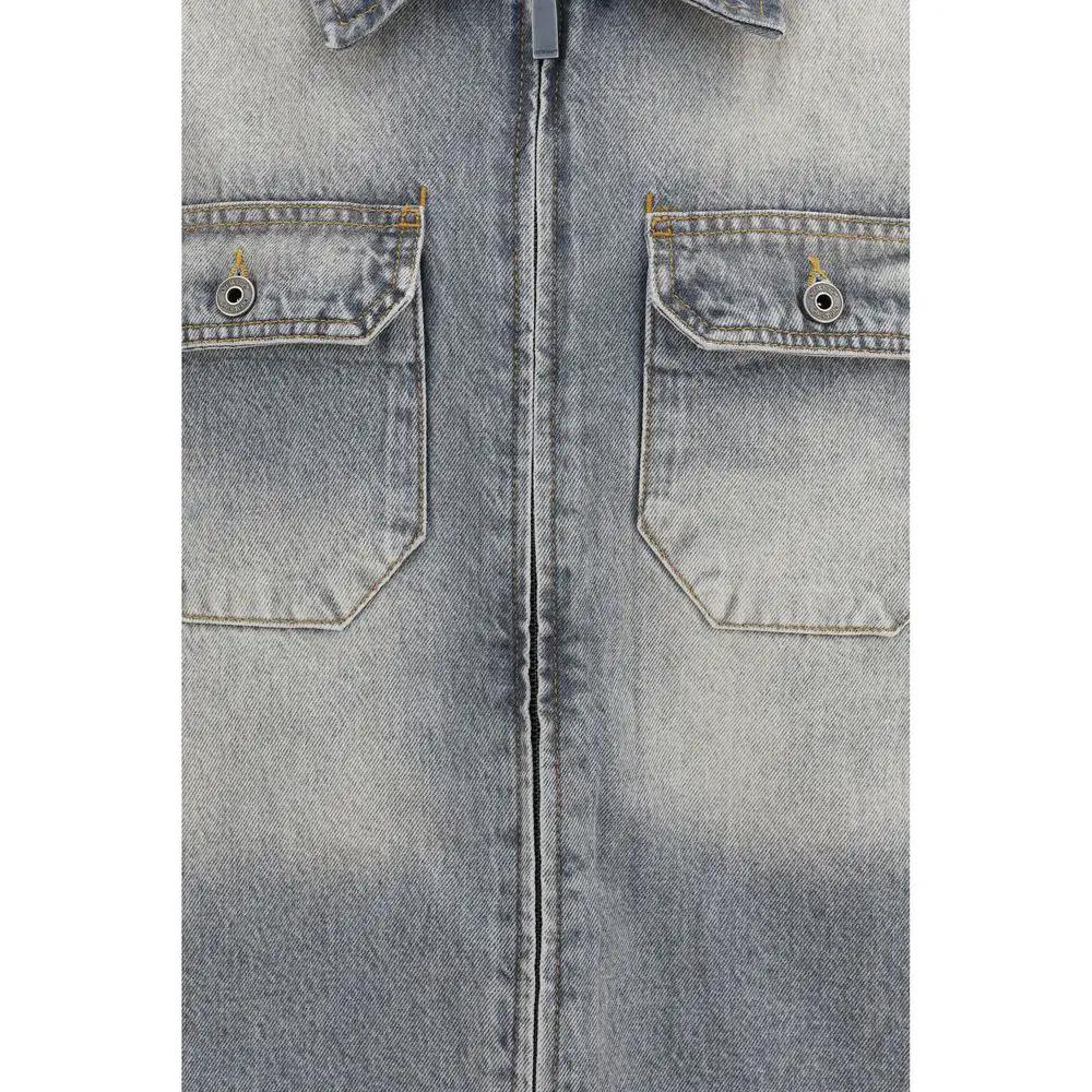 Off-White Gray Cotton Denim Jacket