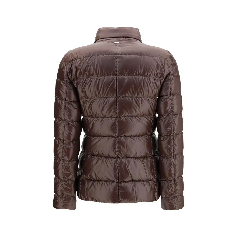 Herno Brown Goose Down Full-Length Jacket