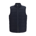 Herno Blue Wool Oves Aries Sleeveless Jacket