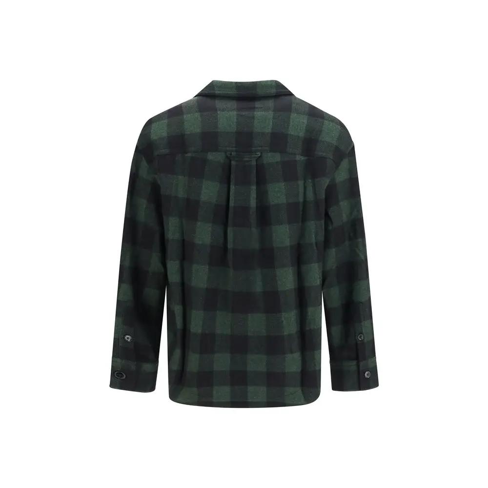 Ami Paris Ami Paris Bicolor Wool Oves Aries Pattern Shirt