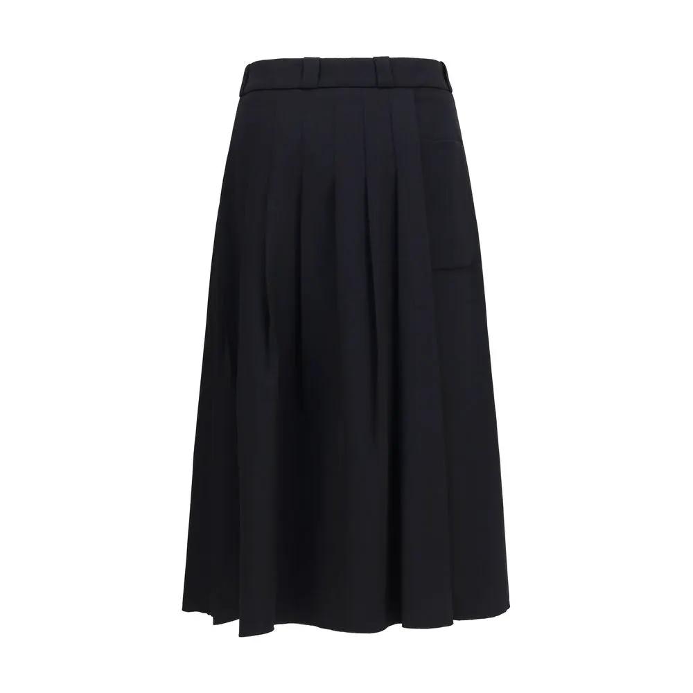 Jupe midi Oves Aries en laine noire Our Legacy