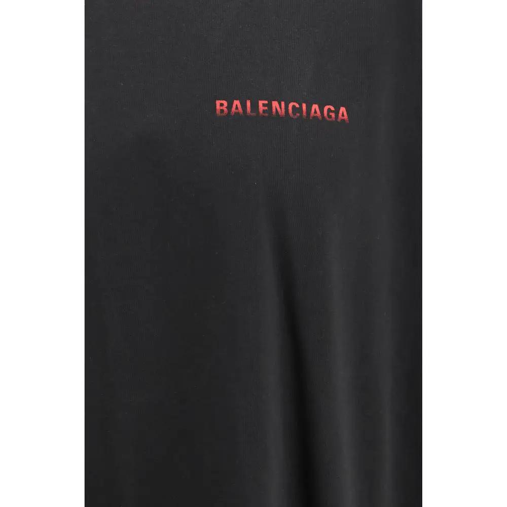 Balenciaga Black Cotton T-Shirt