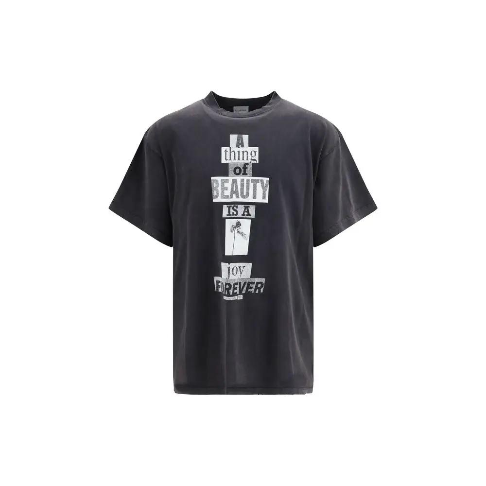 Balenciaga Gray Cotton T-Shirt