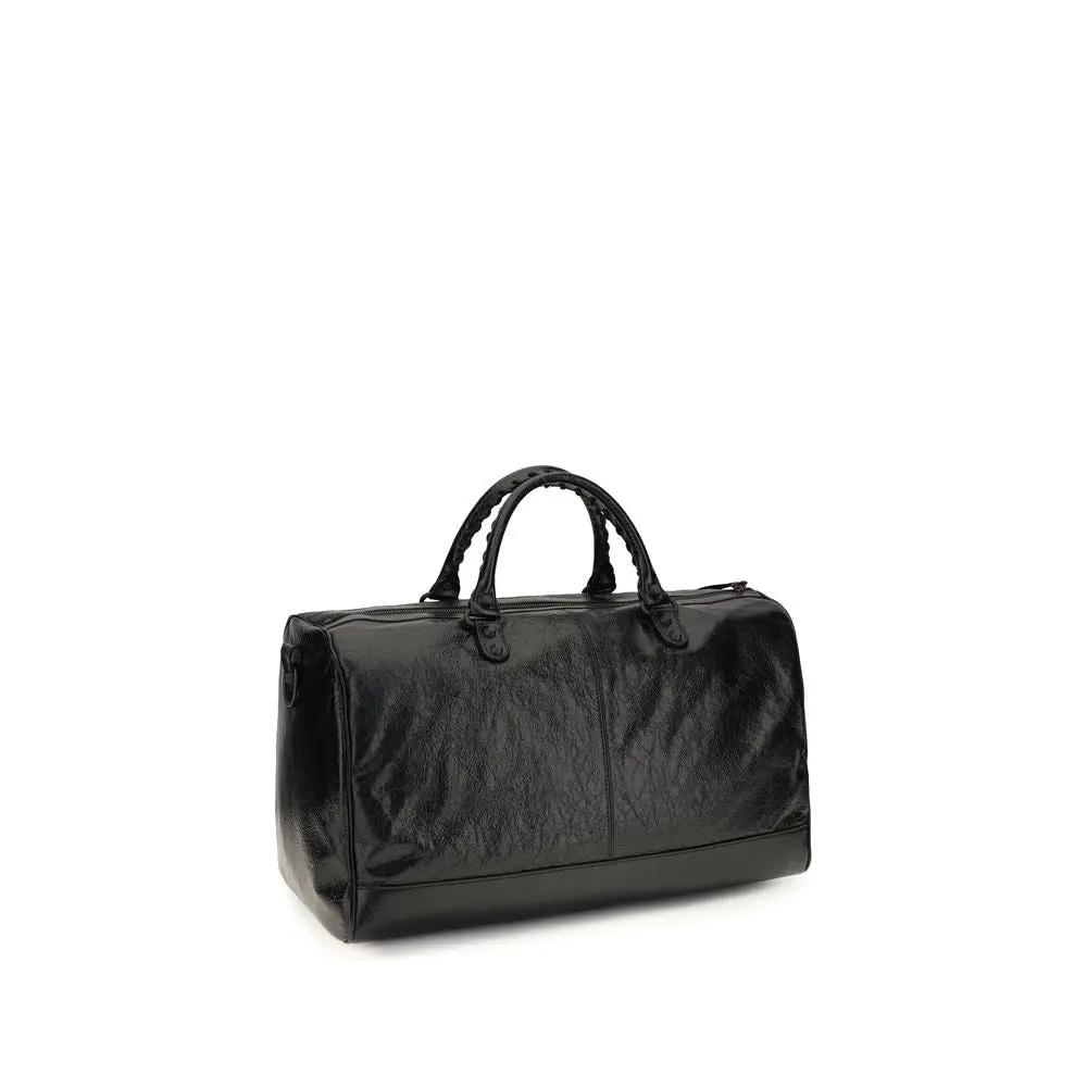 Sac à bandoulière Balenciaga noir en cuir d'agneau Ovis Aries
