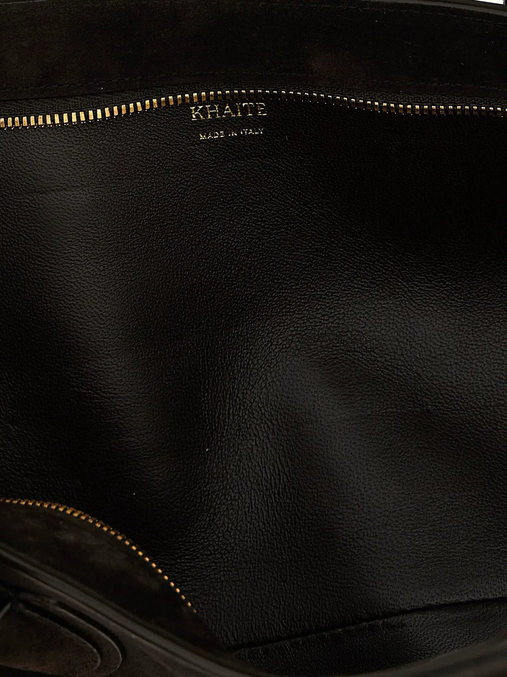 Khaite Brown Calfskin Shoulder Bag