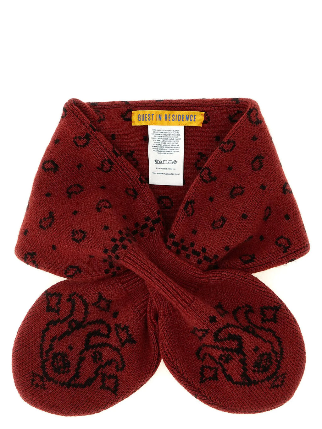 Foulard en laine rouge Guest in Residence