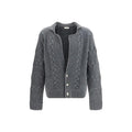 Versace Versace Gray Wool Oves Aries Cardigan