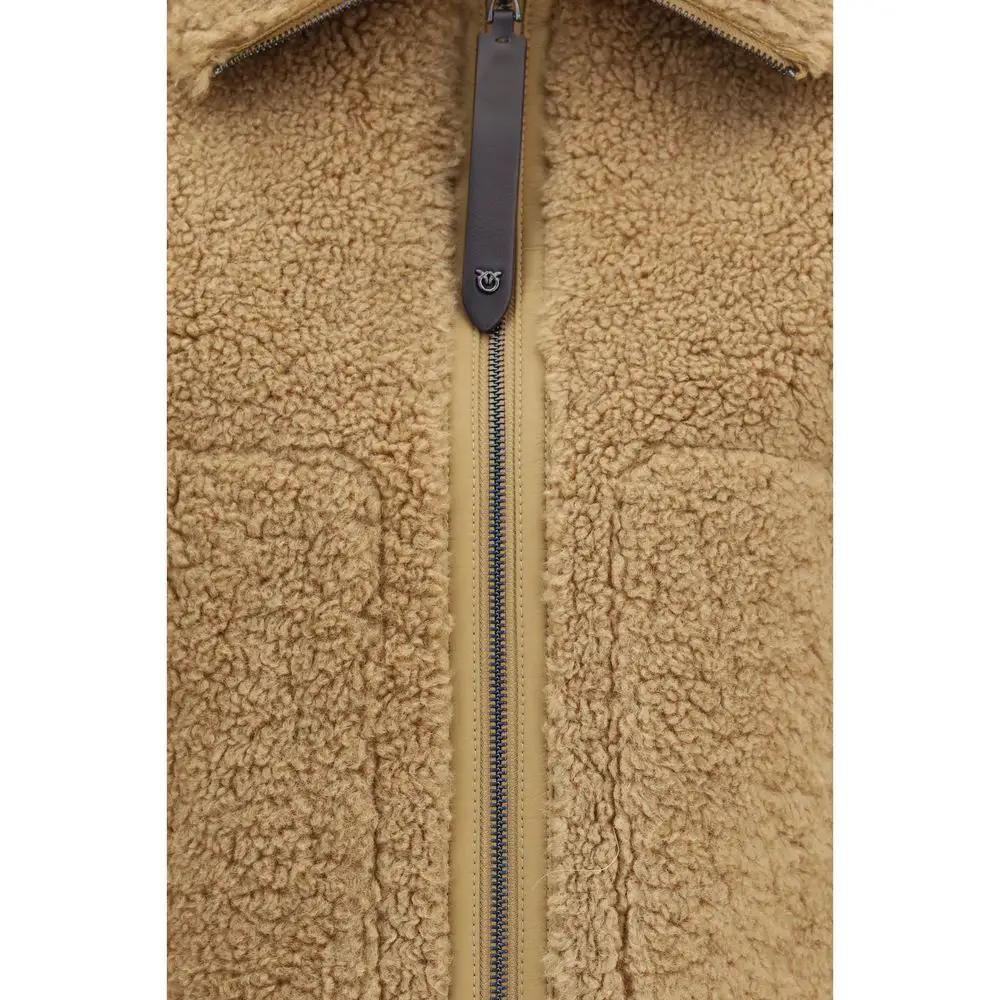 PINKO Beige Polyester Shell Jacket