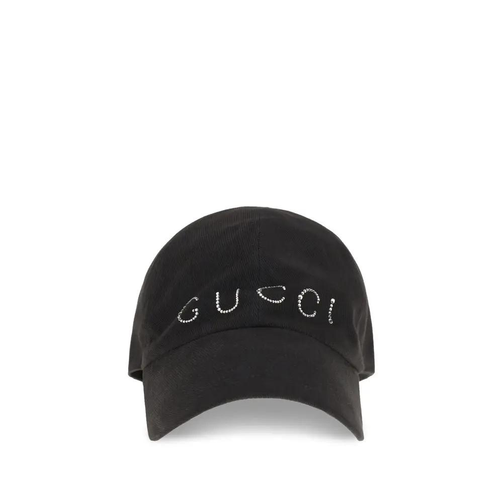 Gucci Gucci Black Cotton Cap (Baseball Hat)