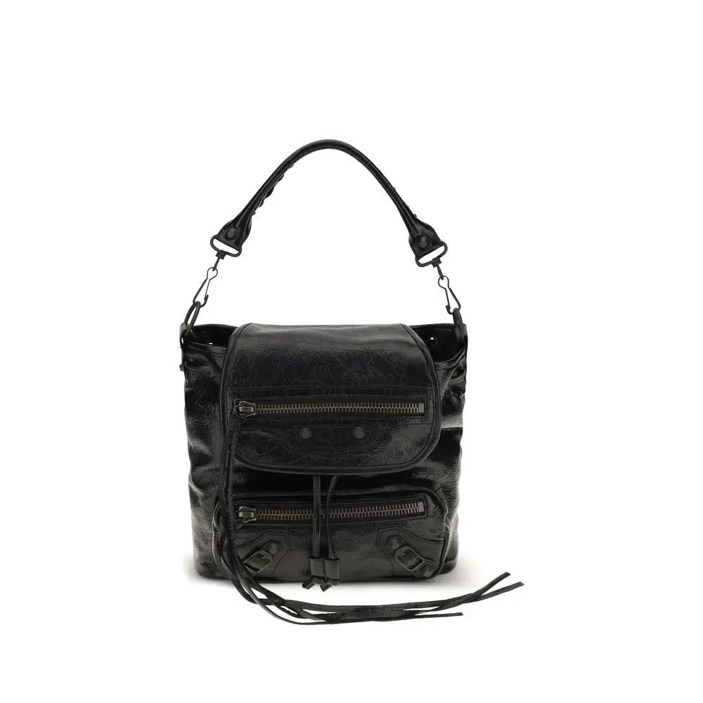 Sac à dos Balenciaga en cuir d'agneau Ovis Aries noir
