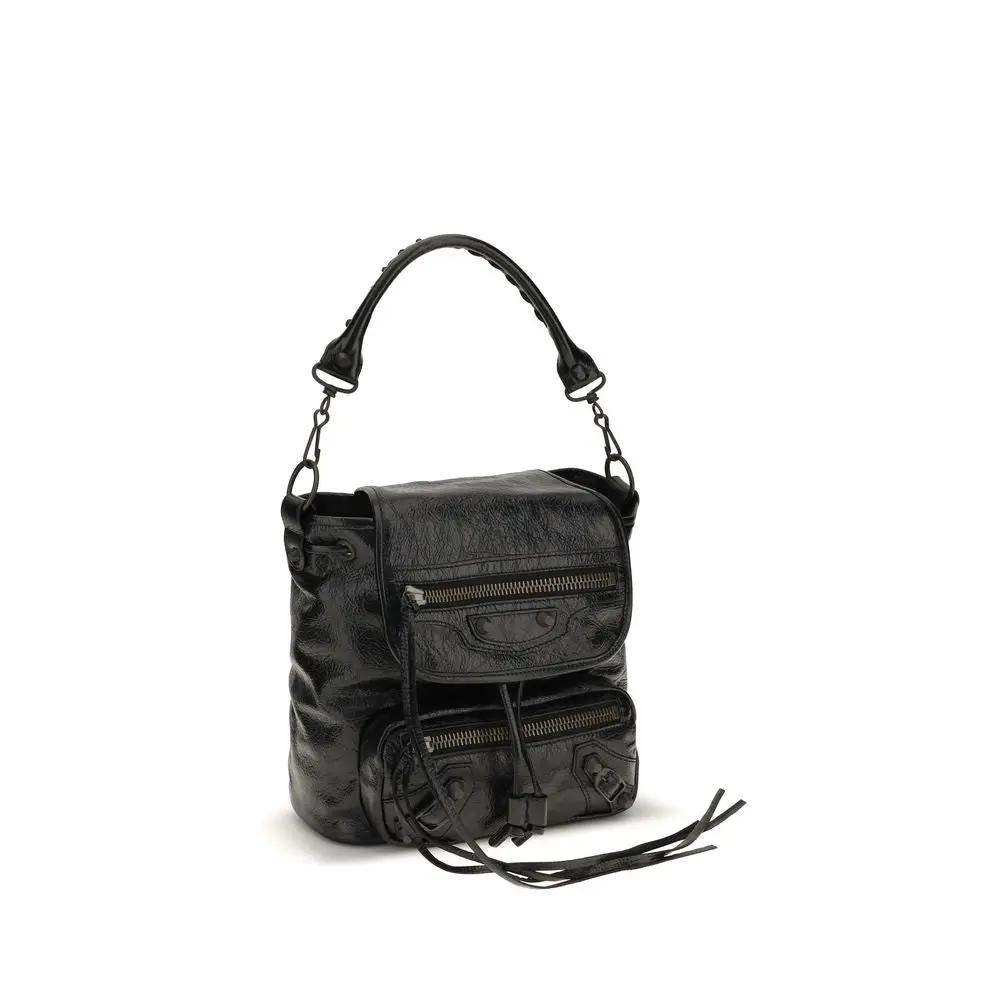 Sac à dos Balenciaga en cuir d'agneau Ovis Aries noir
