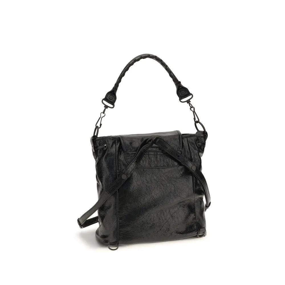 Sac à dos Balenciaga en cuir d'agneau Ovis Aries noir