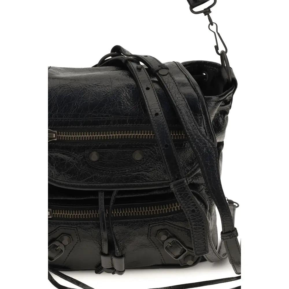 Sac à dos Balenciaga en cuir d'agneau Ovis Aries noir