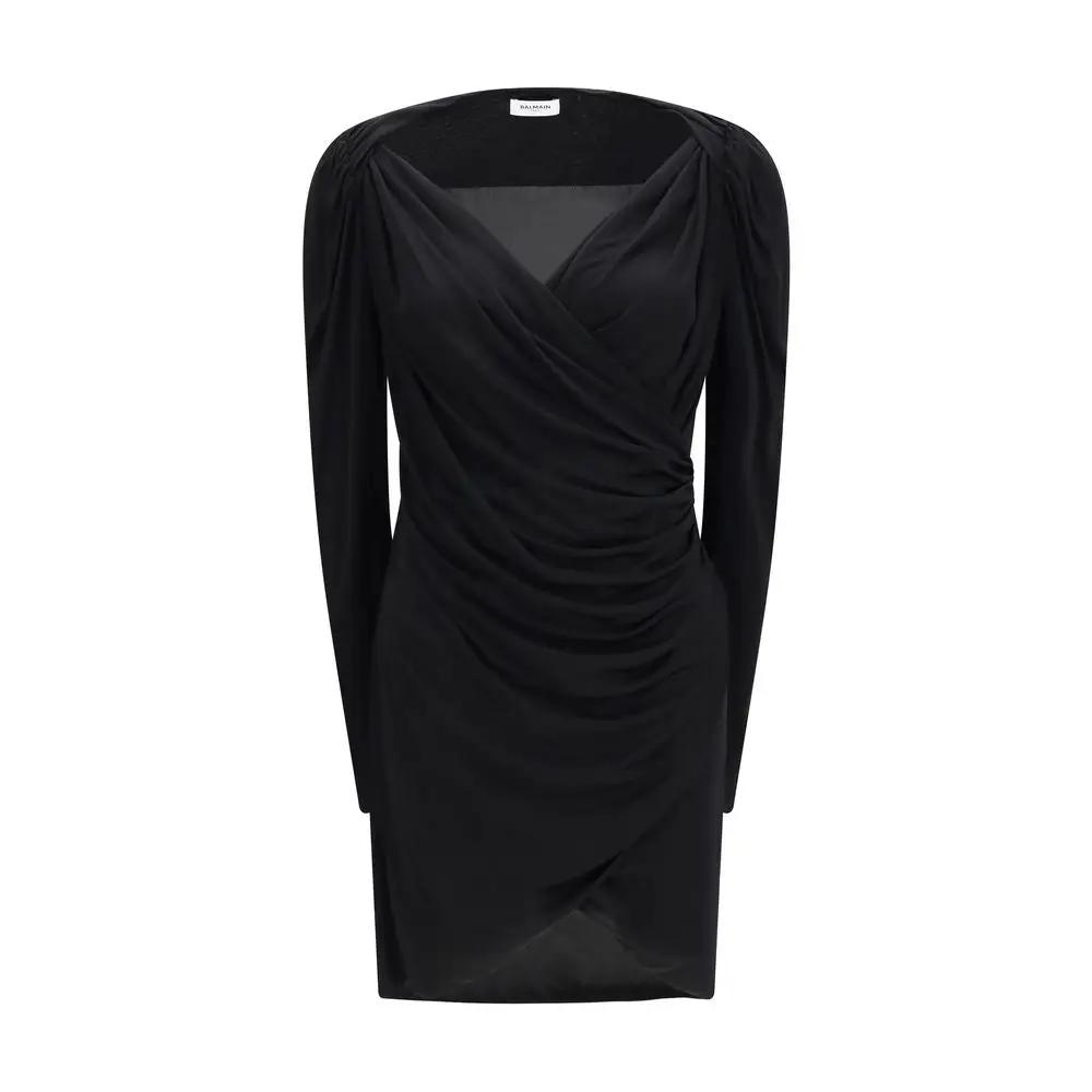 Balmain Black Viscose Casual Dress