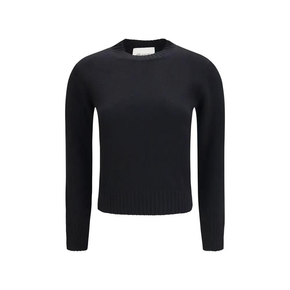 Ami Paris Ami Paris Black Wool Oves Aries Sweatshirt