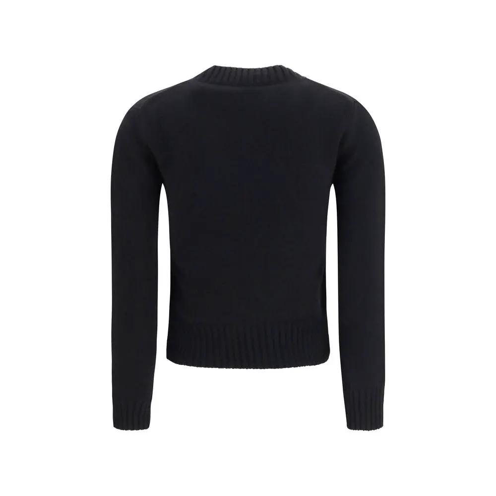 Ami Paris Ami Paris Black Wool Oves Aries Sweatshirt