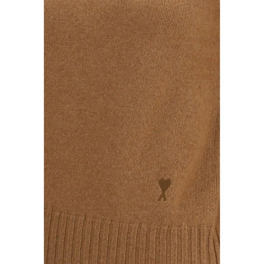 Ami Paris Brown Cashmere Turtleneck