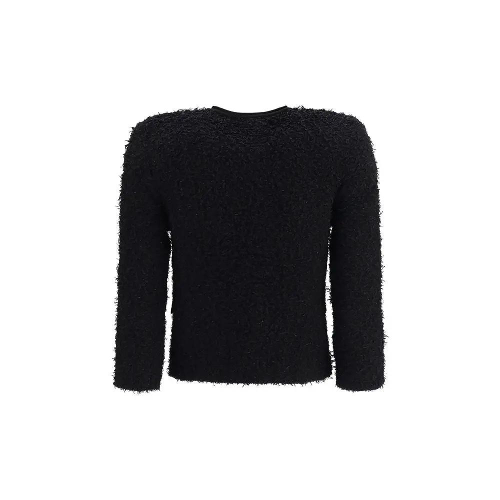 Balmain Black Viscose Shell Jacket