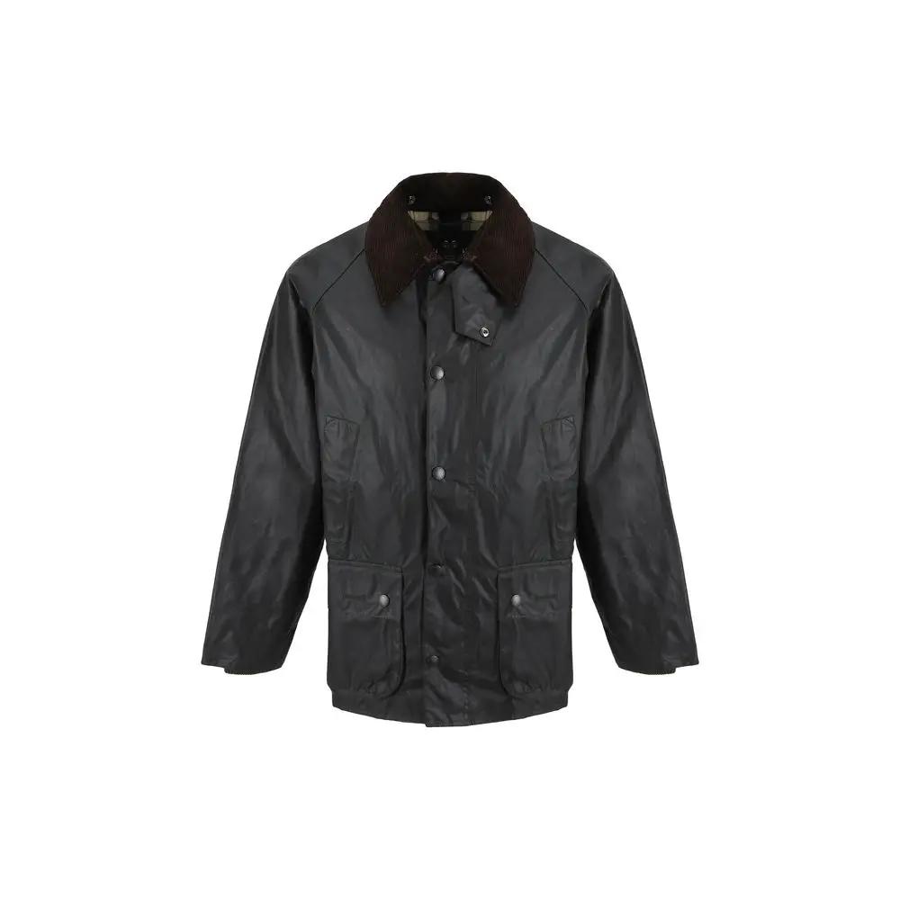 Barbour Black Cotton Full-Length Jacket