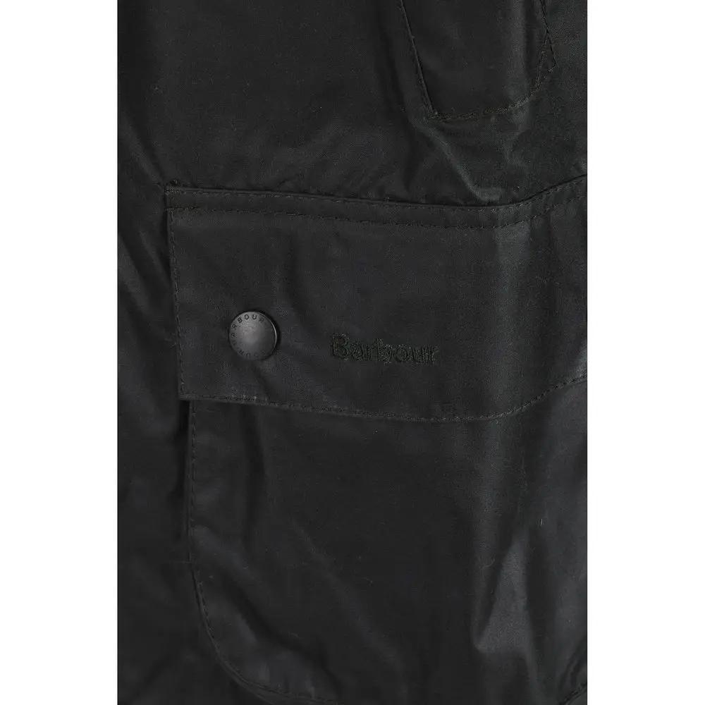 Barbour Black Cotton Full-Length Jacket