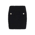 Balmain Balmain Black Viscose Mini Skirt