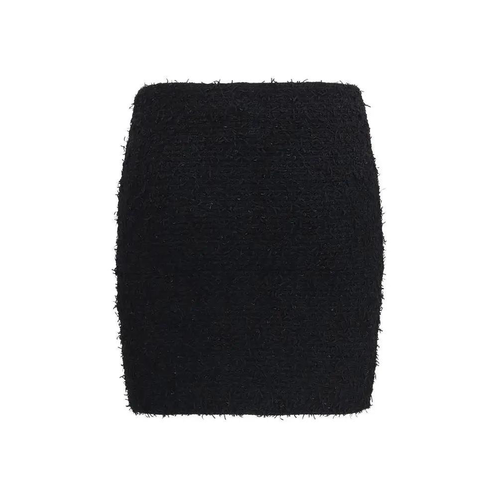 Mini-jupe Balmain noire en viscose