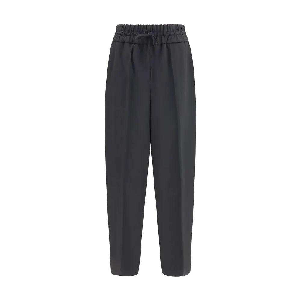 Ami Paris Black Wool Oves Aries Casual Pants