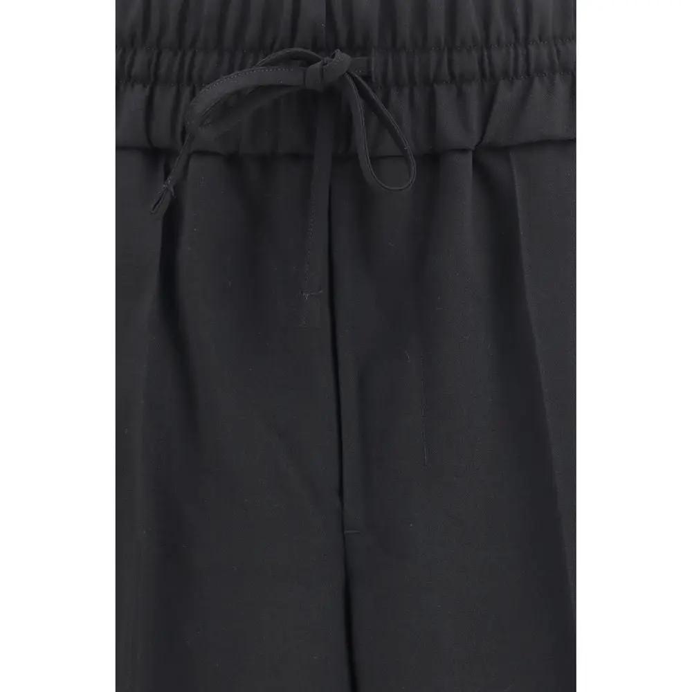 Ami Paris Black Wool Oves Aries Casual Pants