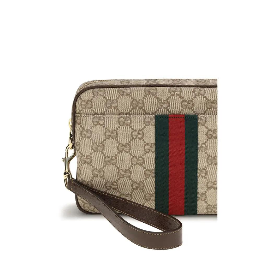 Sac à bandoulière en tissu beige Gucci