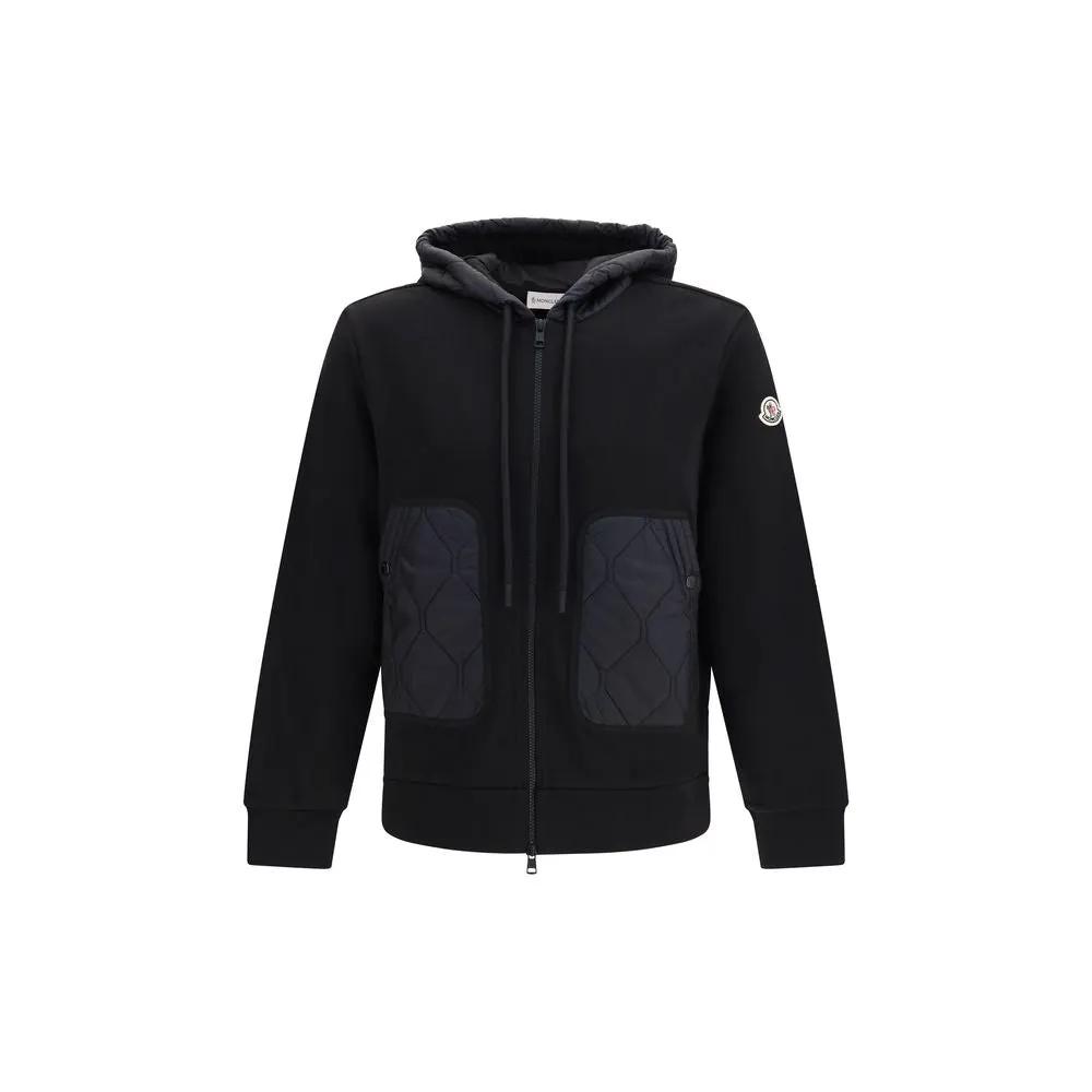 Moncler Black Cotton Sweatshirt