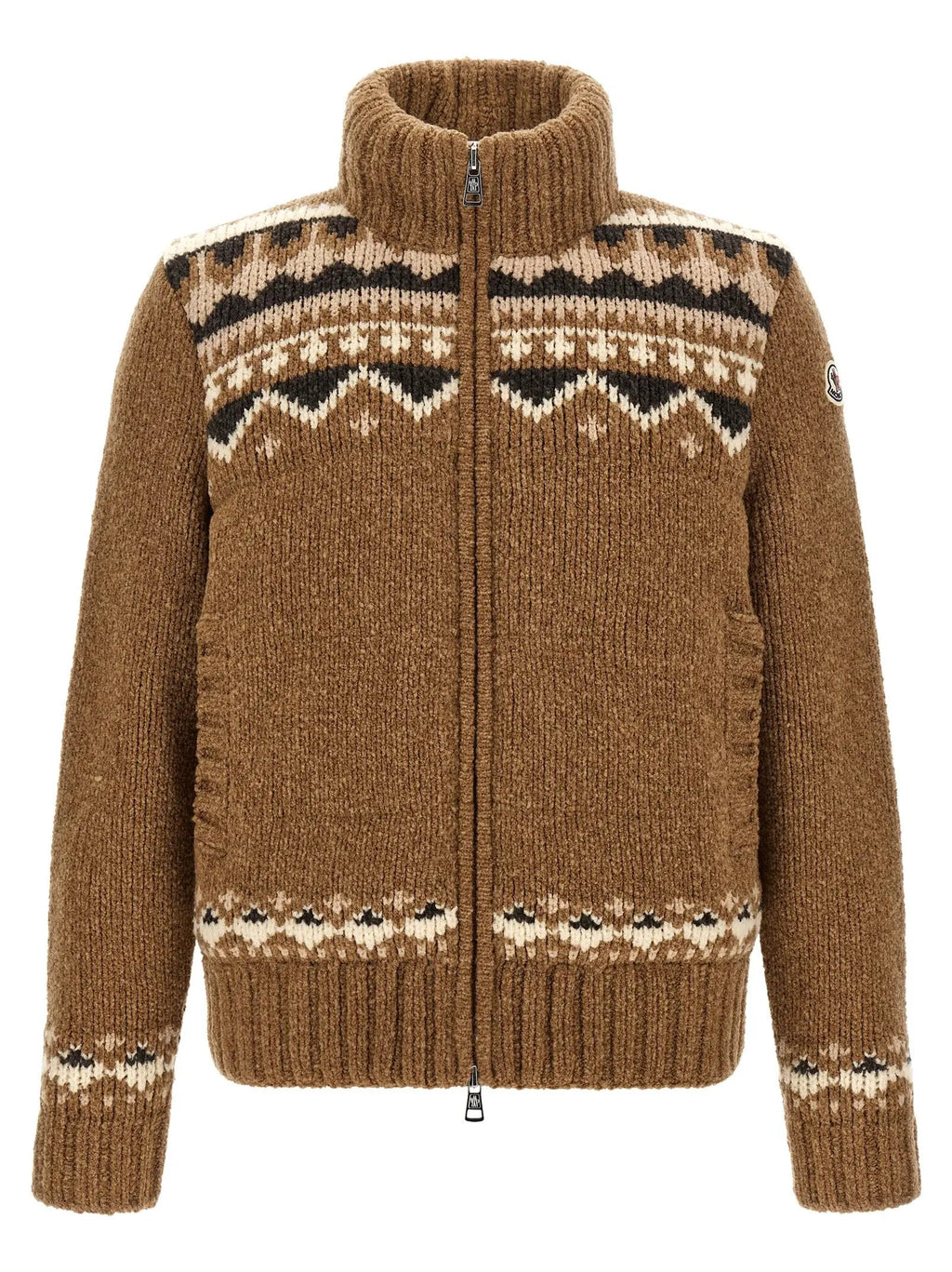 Moncler Brown Virgin Wool Cardigan