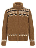 Moncler Brown Virgin Wool Cardigan