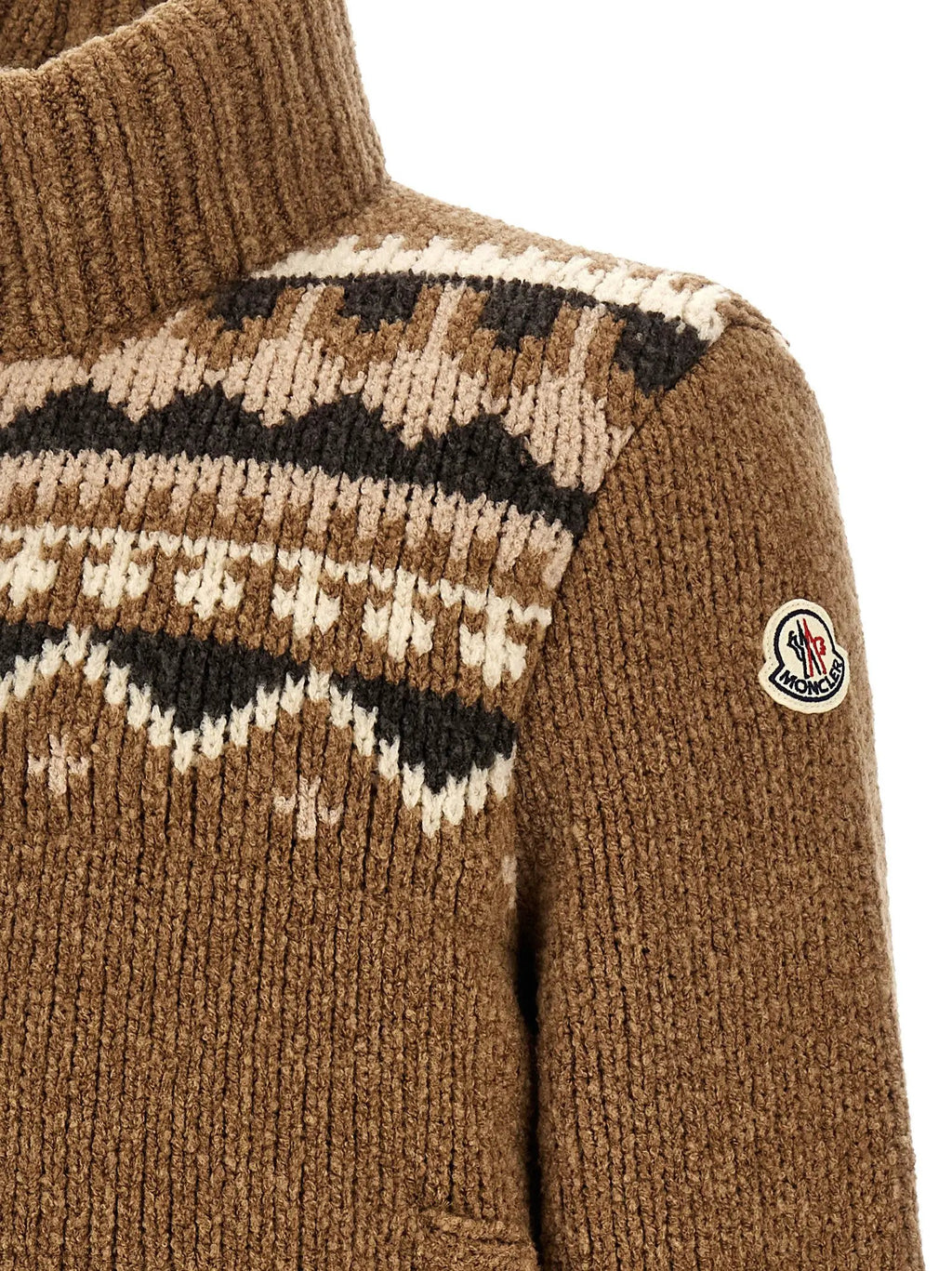Moncler Brown Virgin Wool Cardigan