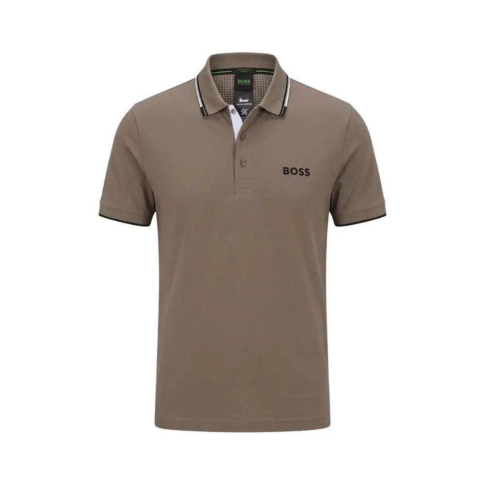 Hugo Boss Beige Cotton Polo Shirt