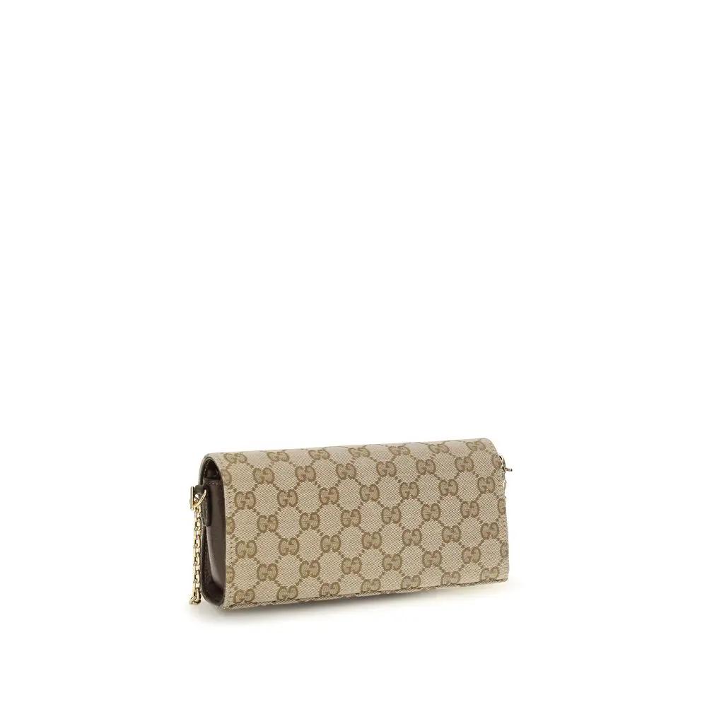 Gucci Gucci Beige Fabric Wallet