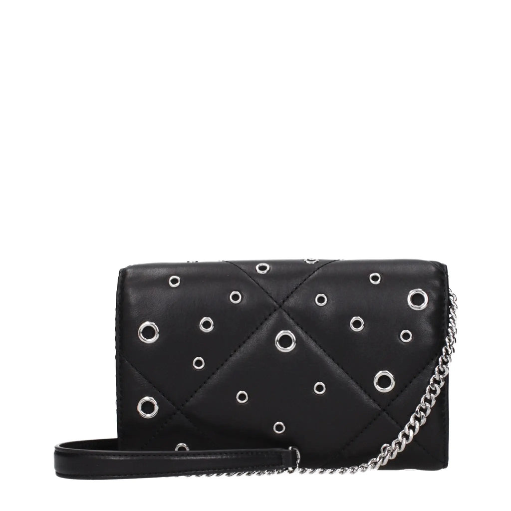 Pochette en cuir noir Tory Burch