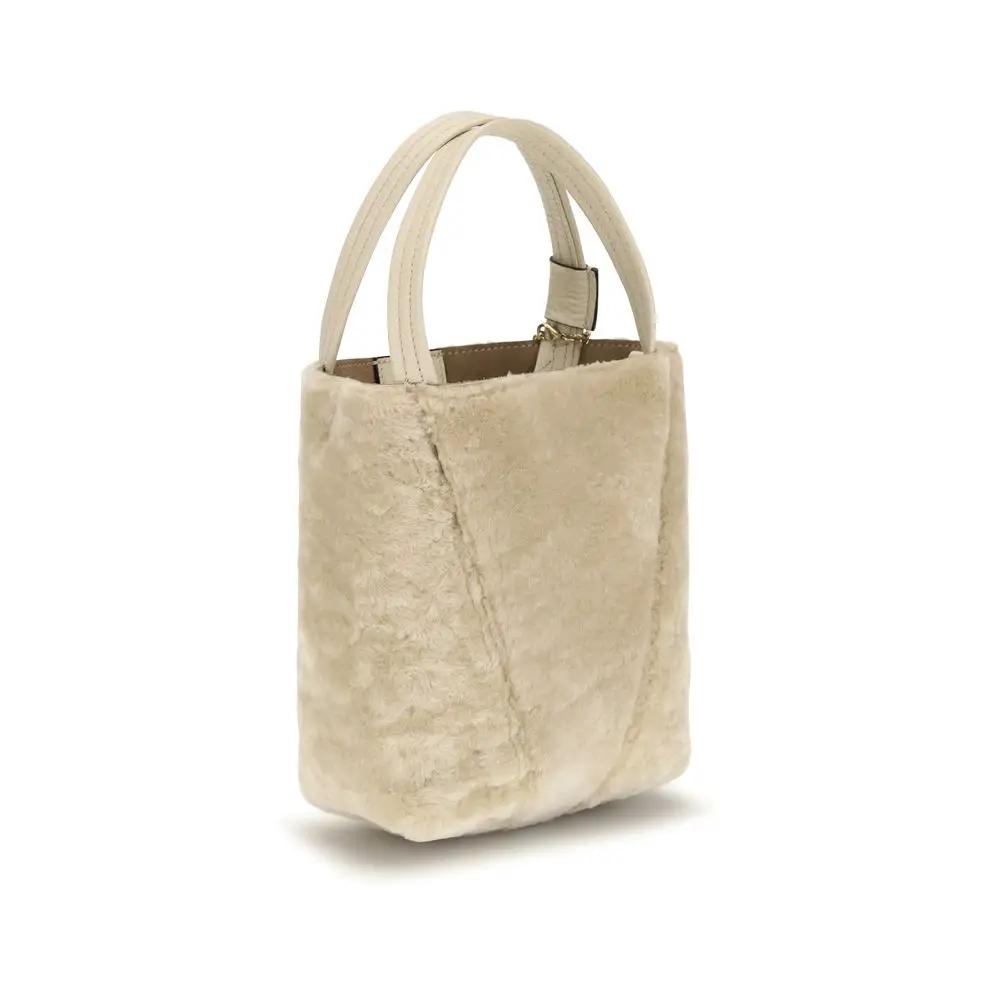 Sac à bandoulière Chloé en cuir de veau beige Bos Taurus