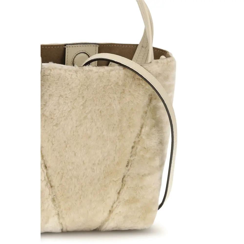 Sac à bandoulière Chloé en cuir de veau beige Bos Taurus