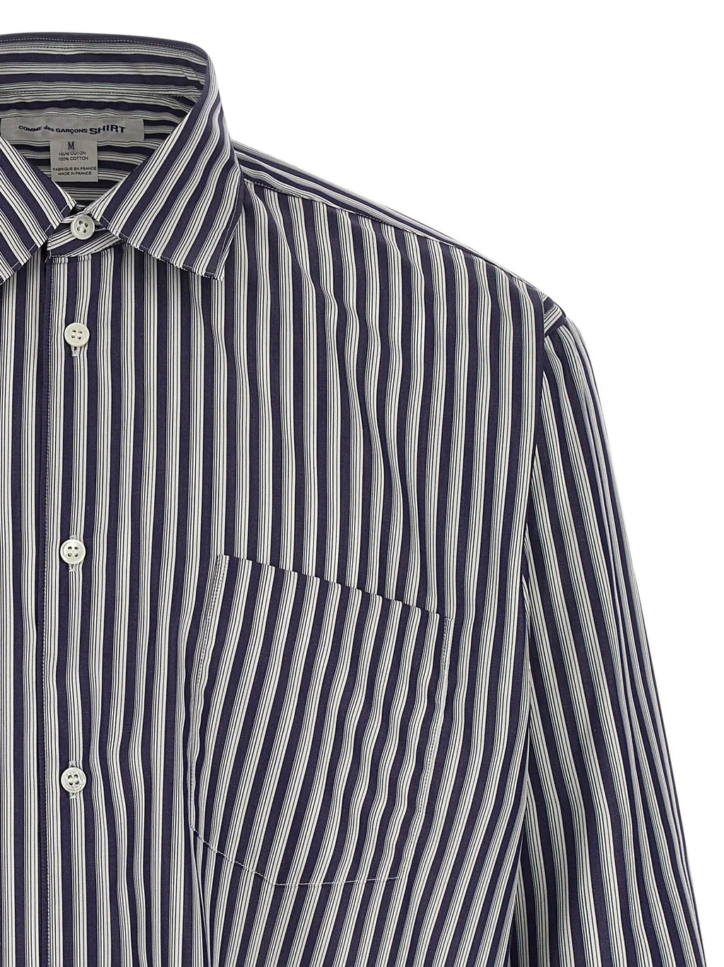 Comme Des Garçons Chemisier en coton bleu
